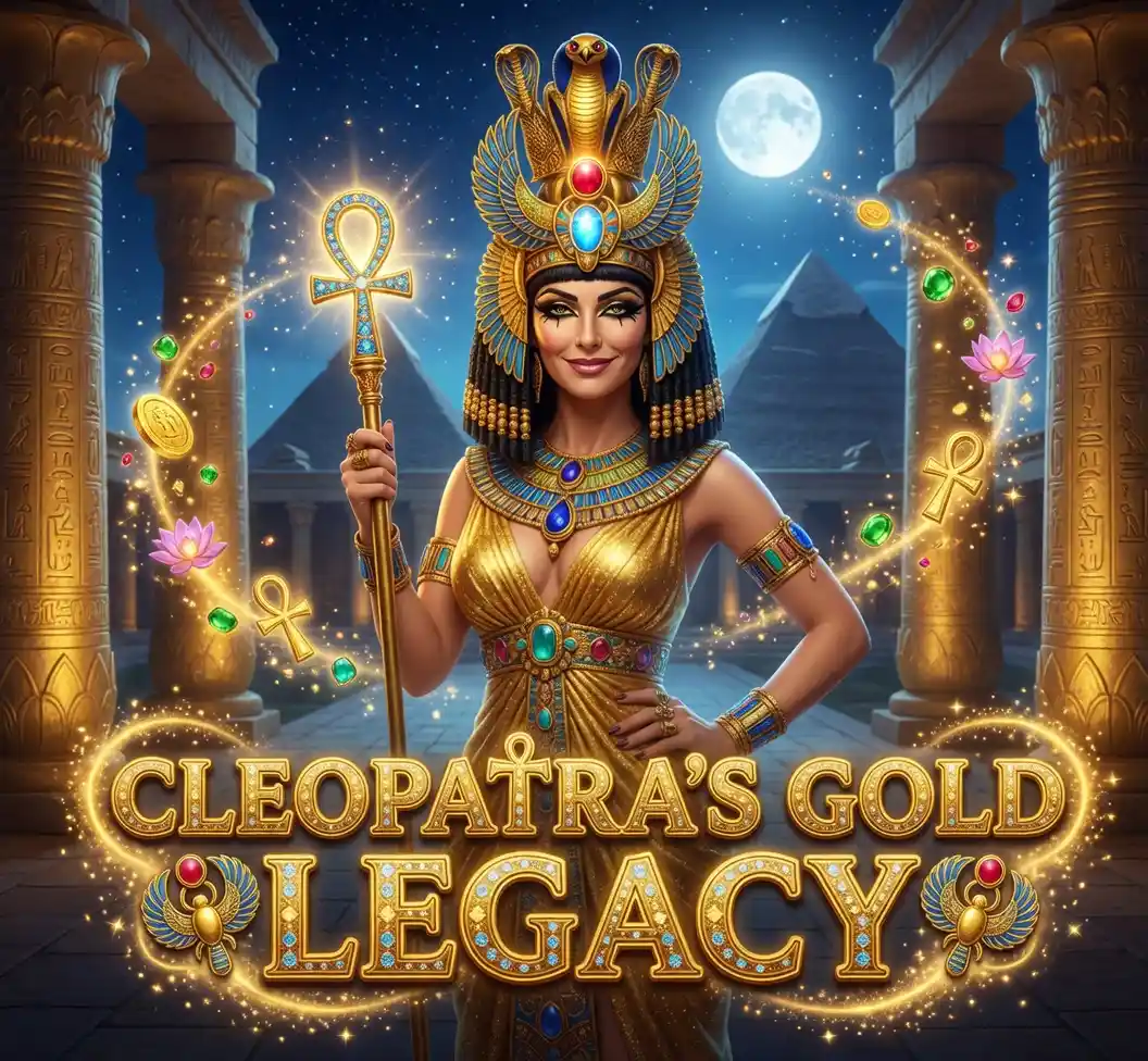 Cleopatra's Gold Legacy pokie with pharaoh