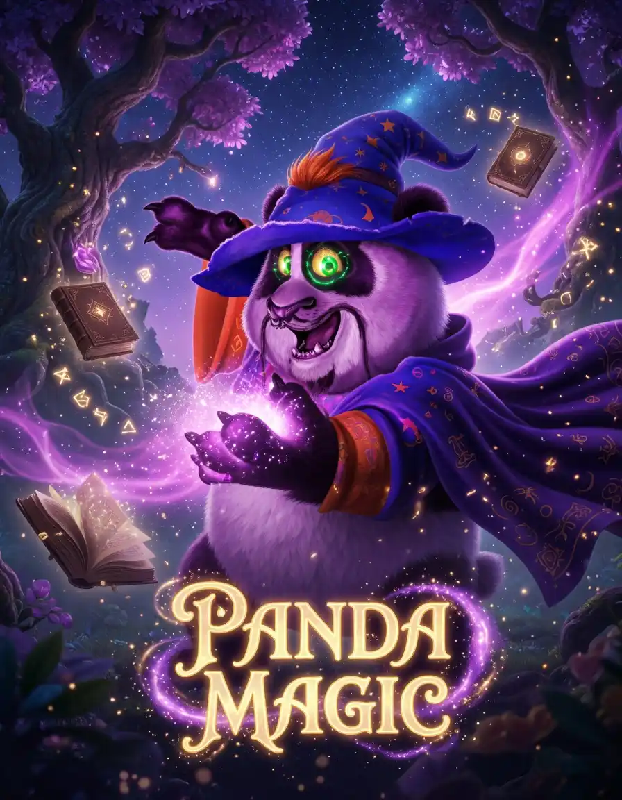 Panda Magic casino pokie with sorcerer panda